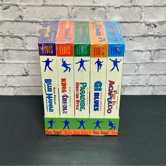 Elvis Collection VHS 1997 5 Tape Set Brand New Sealed Blue Hawaii King Creole - Picture 1 of 7